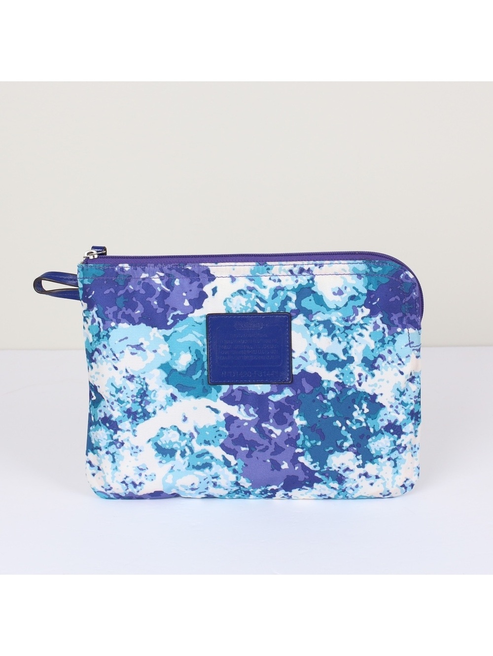 Coach F31441 Getaway Blue Floral Nylon Packable Weekender Bag Pouch Only